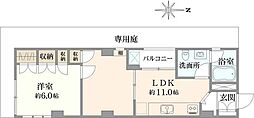 東中野コーポラス 1LDKの間取図画像