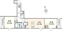 ビバリーホームズ西台3 2DKの間取図画像