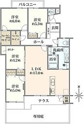 ライオンズガーデン石神井公園2号棟 4LDKの間取図画像
