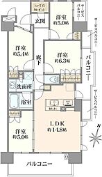 プレミストひばりが丘シーズンビュー 4LDKの間取図画像