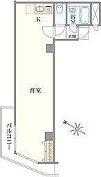 トーカン新宿第2キャステール ワンルームの間取図画像