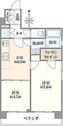 パーソナルハイツ西新井大師 2DKの間取図画像