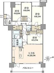 シーガーデン新浦安C 4SLDKの間取図画像