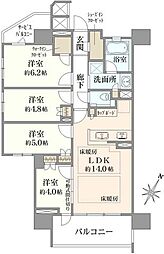 プレミスト浦和仲町 4LDKの間取図画像