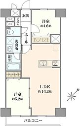 南阿佐谷ハイツ 2LDKの間取図画像