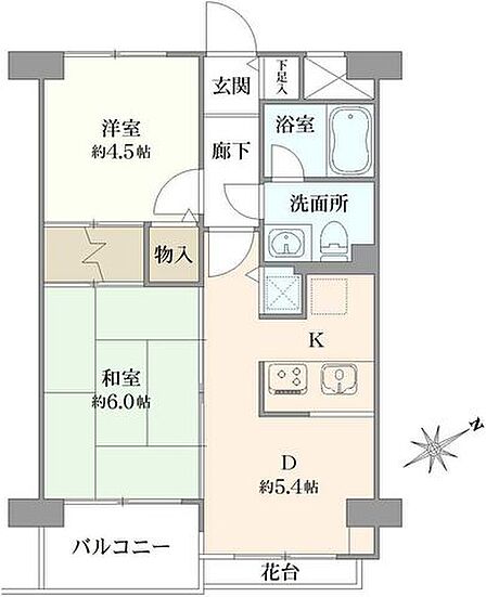 2LDK 間取り