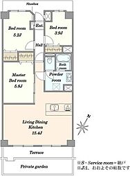 大林フローラ千葉 3LDKの間取図画像