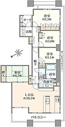 パークシティ市川A棟 4LDKの間取図画像