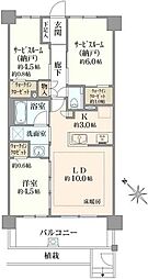 エクセレントシティ下総中山4 1LDKの間取図画像