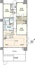 プラウド行徳ファースト 3SLDKの間取図画像