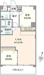 グリーンヒル市川 2LDKの間取図画像
