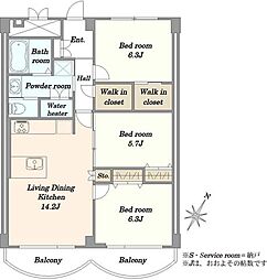 間取図画像 3LDK