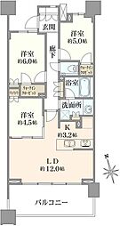 パークホームズ柏タワーレジデンス 3LDKの間取図画像