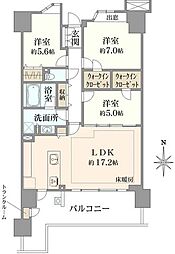 リムザ 3LDKの間取図画像