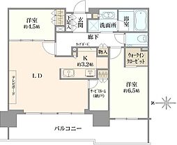 品川イーストシティタワー 2SLDKの間取図画像