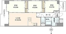 クラッセ川崎 3LDKの間取図画像