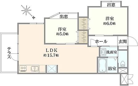 2LDK 間取り