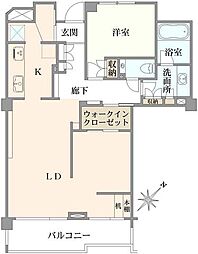 プレスティージュ目黒東山 1LDKの間取図画像