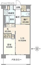 デュオセーヌ横浜青葉台 1SLDKの間取図画像