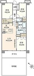 グローリオレジデンス町田中町 3LDKの間取図画像