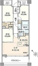 ジェイグランディア日吉 3LDKの間取図画像