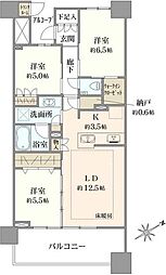 プラウドシティ日吉レジデンス2 3LDKの間取図画像