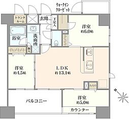 ブリシア新横浜 3LDKの間取図画像