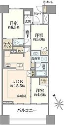 プラウドシティ日吉レジデンス2 3LDKの間取図画像