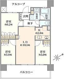 ナイスクオリティス横濱鶴見 3LDKの間取図画像