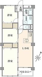 藤が丘パークハウスB棟 3LDKの間取図画像