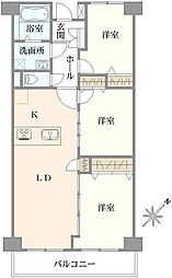 港南台日野ハイツ 3LDKの間取り