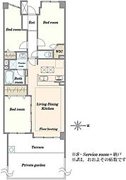 コスモ元住吉コートフォルム 3LDKの間取図画像