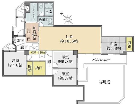 4LDK 間取り