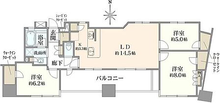3LDK 間取り