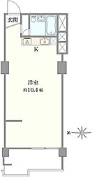 田園ハイツ藤ケ丘 1LDKの間取図画像