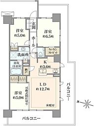 プラウド湘南藤沢ガーデン 3LDKの間取図画像