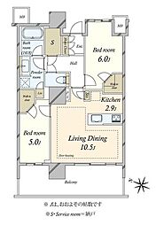 間取図画像 2SLDK