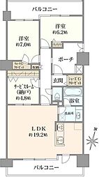 ライオンズマンション茅ヶ崎グランコースト 3LDKの間取図画像