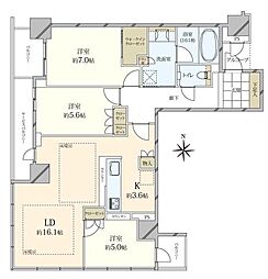 グランドメゾン新梅田タワー 3LDKの間取図画像