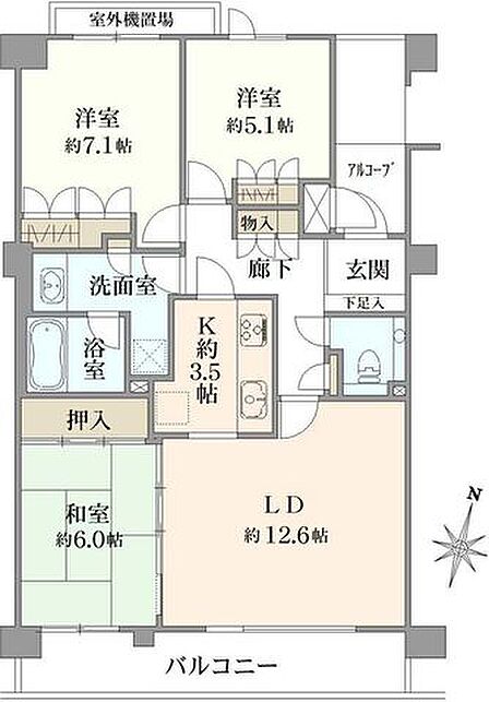 3LDK 間取り