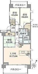 プラウド千里桃山台 3SLDKの間取図画像