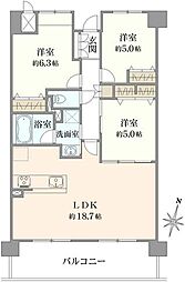 ステイツ高槻・玉川新町 3LDKの間取図画像