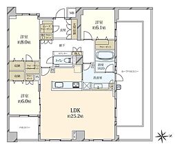 イニシア神戸森北町 3LDKの間取図画像
