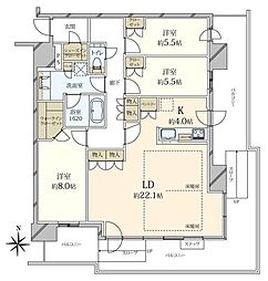 プラウドタワー神戸垂水 3LDKの間取図画像