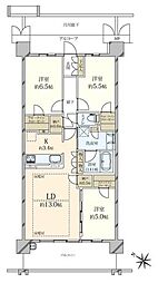 プラウドシティ神戸西神南 3LDKの間取図画像