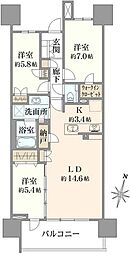 プラウドタワー豊橋 3LDKの間取図画像