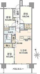 プラウド赤池 3LDKの間取図画像