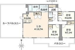 プラウド瑞穂陽明テラス 3LDKの間取図画像