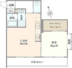パラシオン椎名町 1LDKの間取図画像