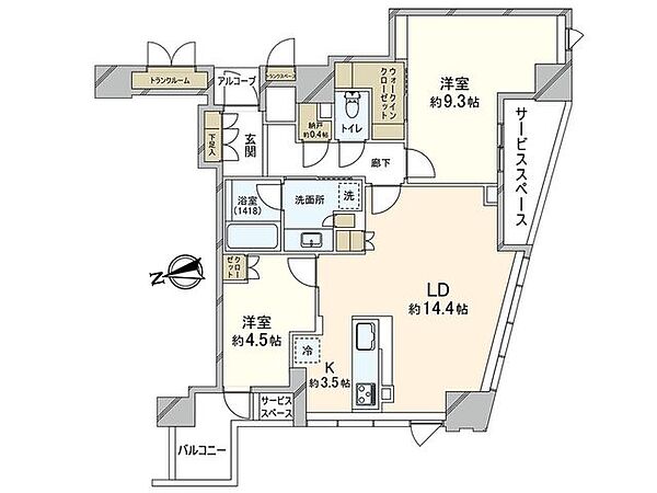 間取りを拡大表示